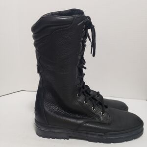 Bally Black Leather Men's Boots, Sz: 9 Combat Boot Moto